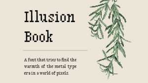 Illusion Book Font › Fontesk