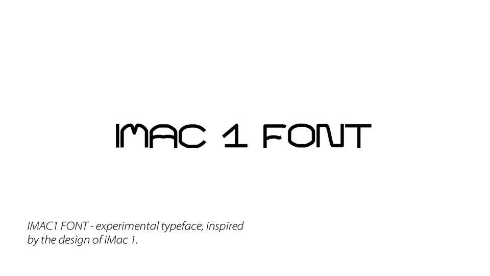 iMac 1 Font › Fontesk