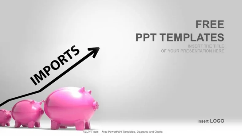 Imports Arrow-Finance PowerPoint Templates