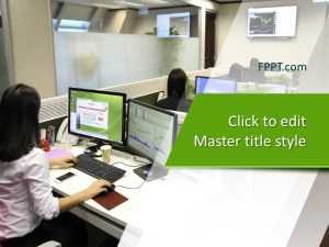 In the Office PowerPoint Template