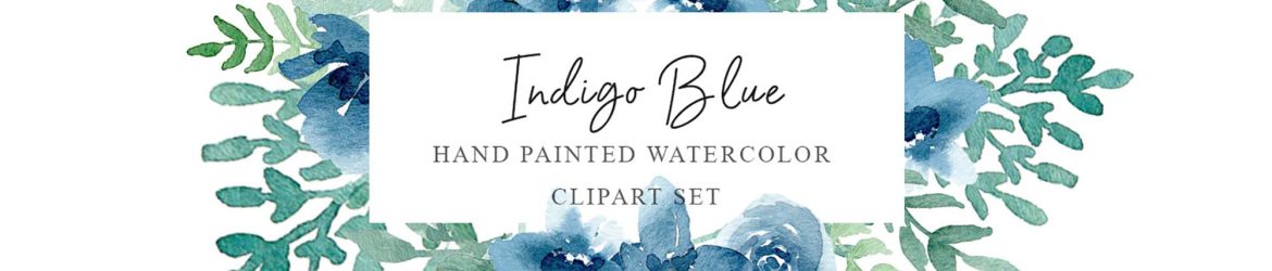 Indigo Blue Floral Watercolor Design Elements (PNG) Indigo Blue Floral Watercolor Design Elements (PNG)