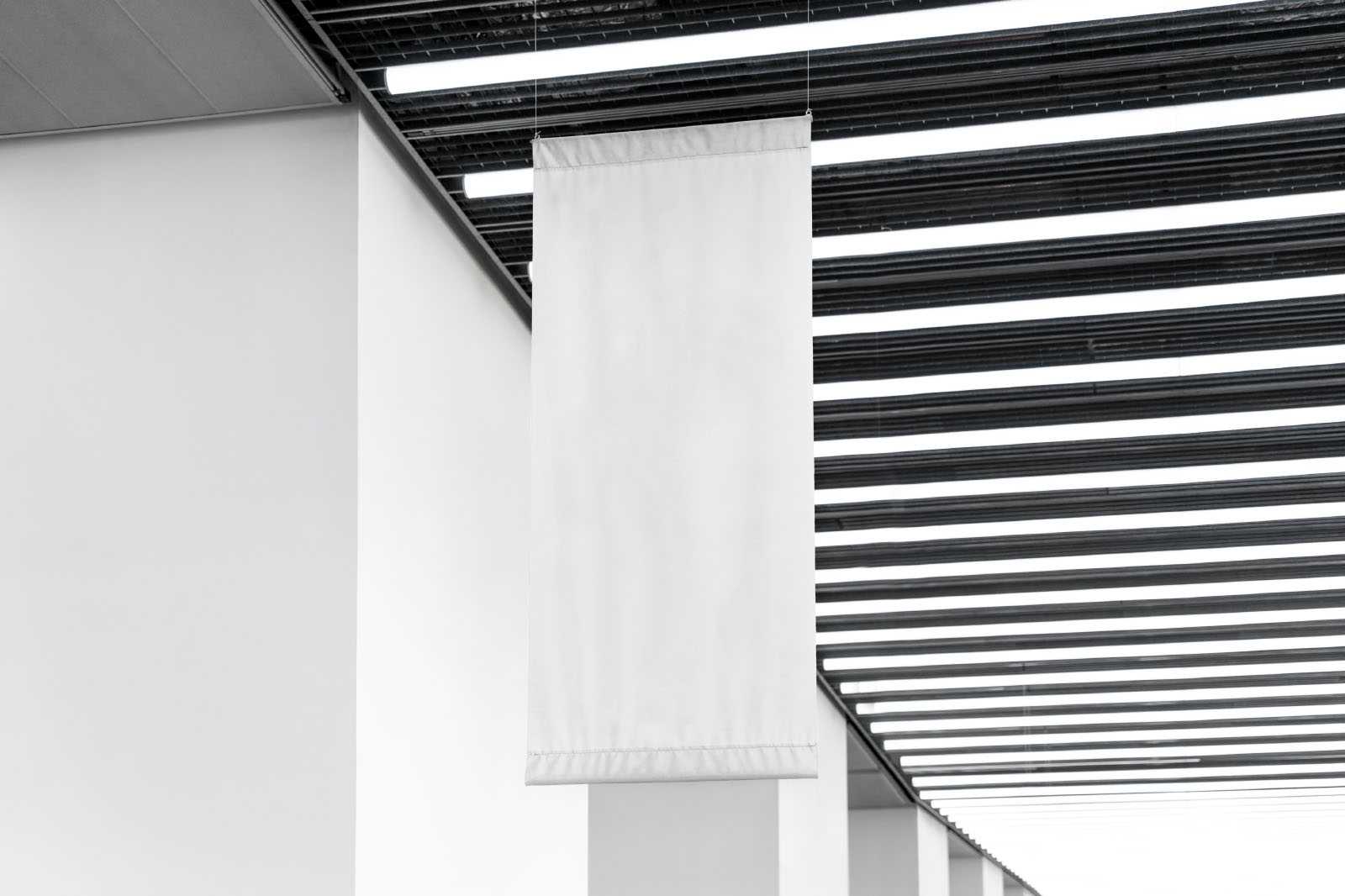 Indoor Vertical Flag Mockup