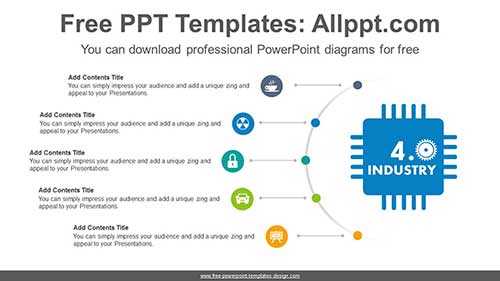 Industry Semicircle Cycle PowerPoint Diagram