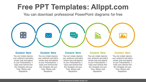 Infinity symbol flow PowerPoint Diagram Template