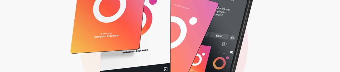 Instagram Mockup Kit Dark Mode UI