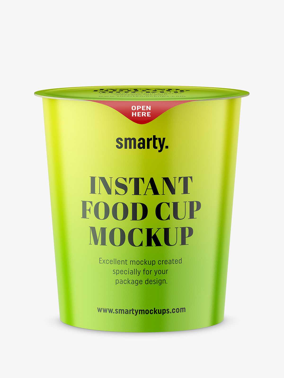 Instant food cup mockup / glossy