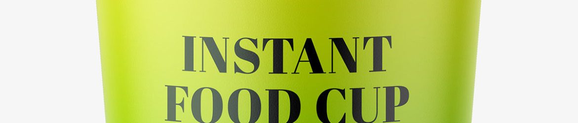 Instant food cup mockup / matt