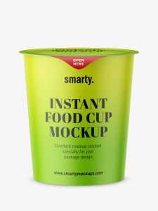 Instant food cup mockup / matt