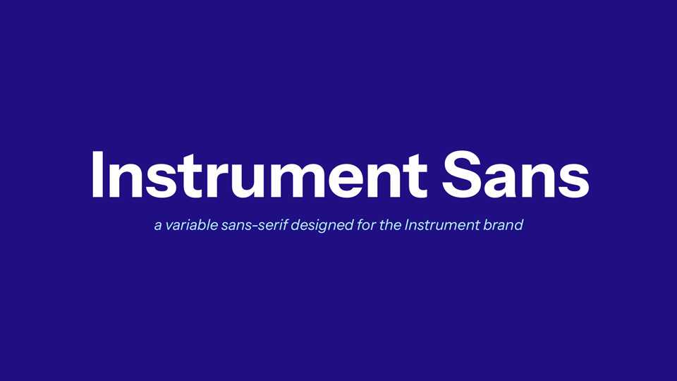 Instrument Sans Font Family › Fontesk
