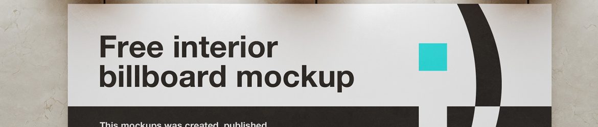 Interior billboard mockup - Instant Download