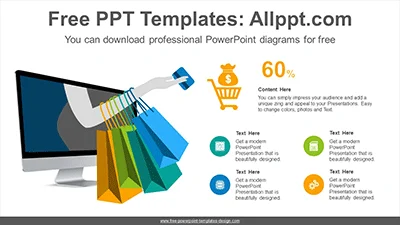 Internet shopping PowerPoint Diagram Template