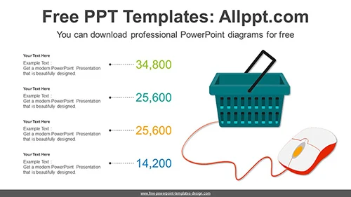 Internet Shopping PowerPoint Diagram
