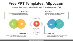 Intersecting Circles Compare PPT Diagram
