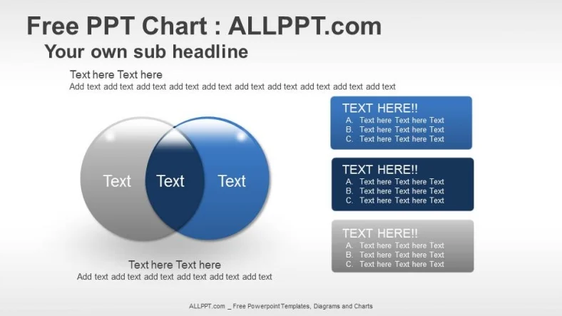 Intersection Of Circles Relationship PPT Diagrams