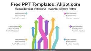 Interweaving Arrows Rising PowerPoint Diagram