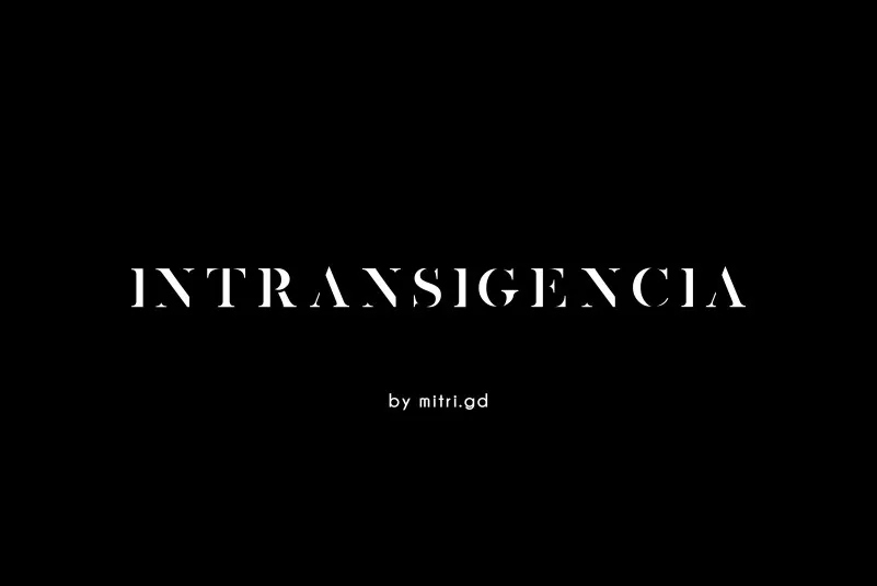 Intransigencia Serif Font