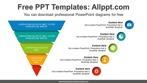 Inverted Pyramid PowerPoint Diagram