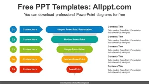 Inverted Triangular Banner PPT Diagram