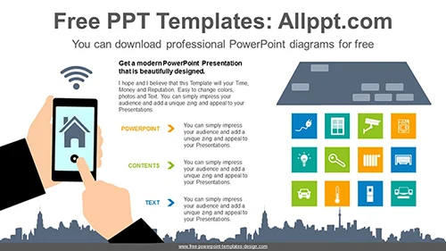 IOT Control PowerPoint Diagram