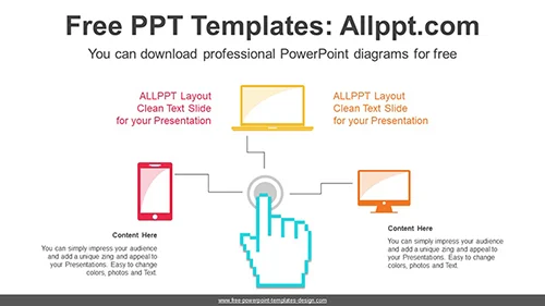 IoT Smart Control PowerPoint Diagram