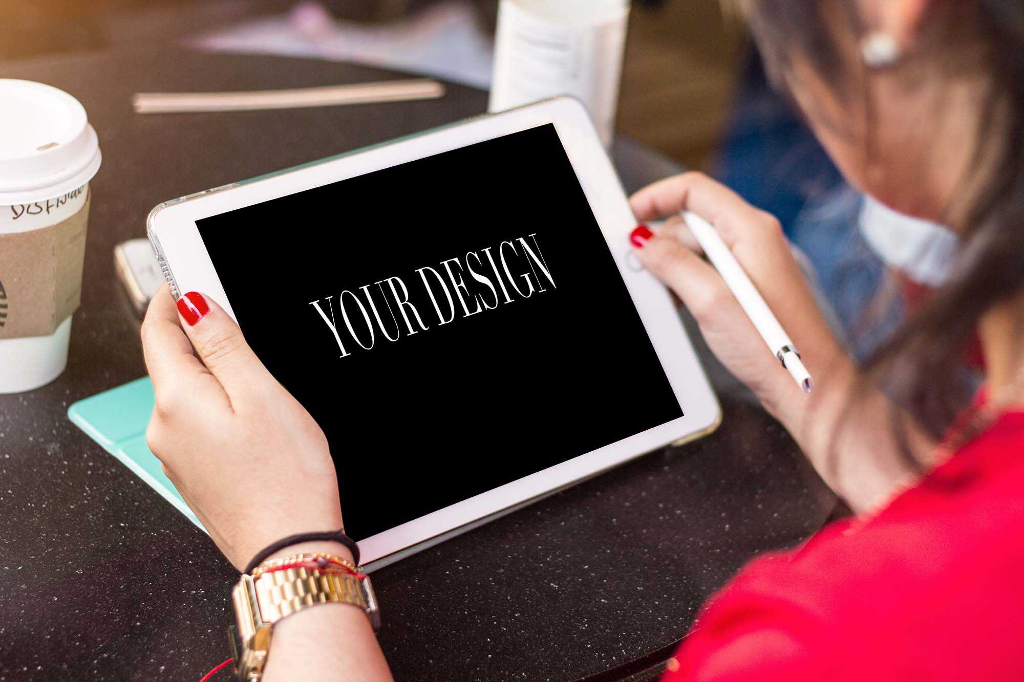 iPad in Hands Mockup (PSD)