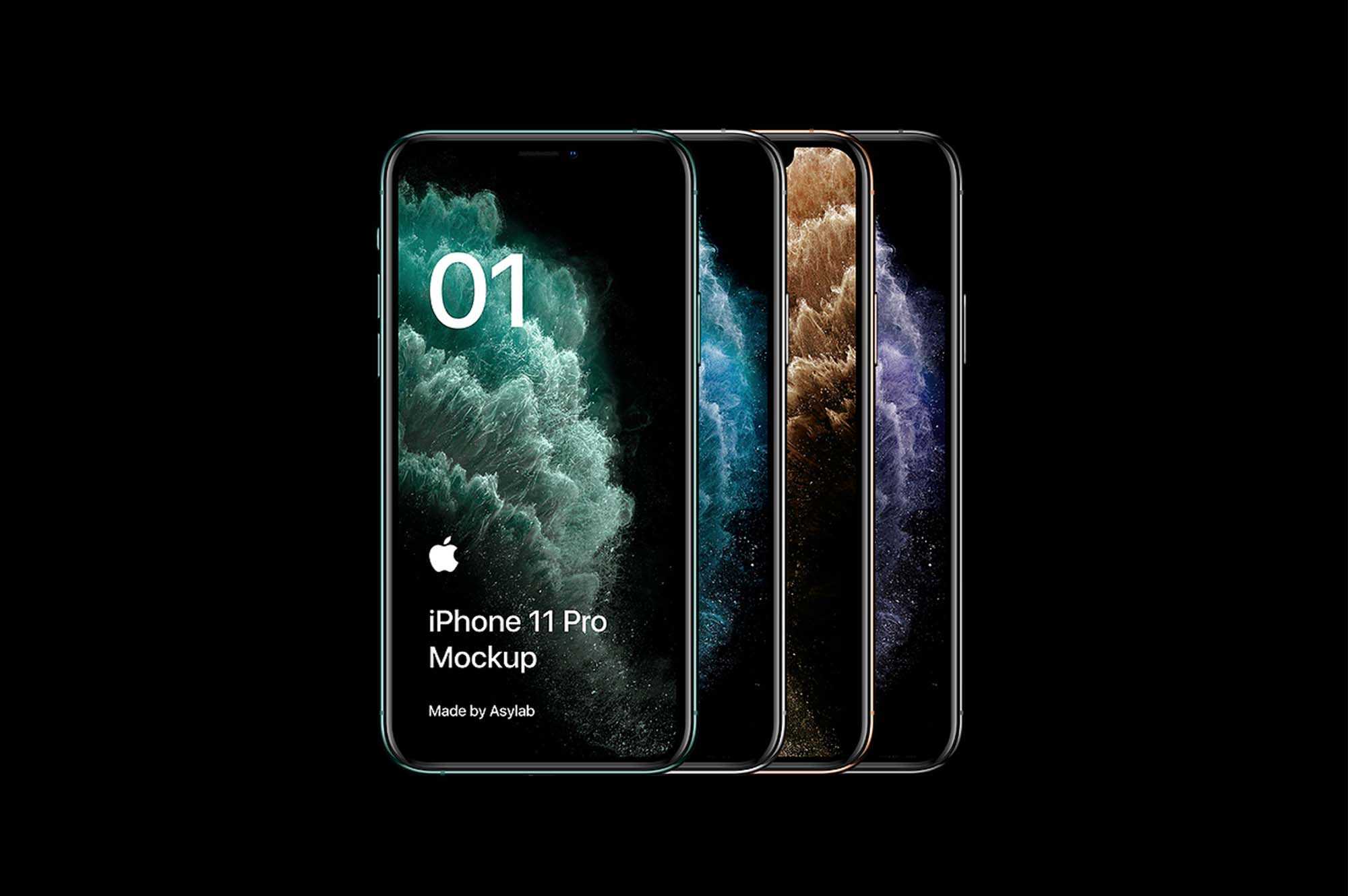 iphone 11 Pro Black Mockup (PSD)