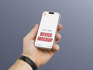 iPhone 16 Pro Mockup in Hand