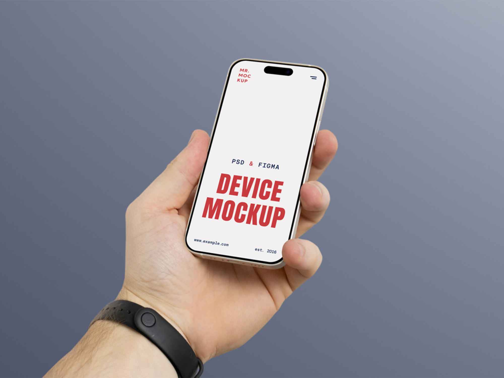 iPhone 16 Pro Mockup in Hand