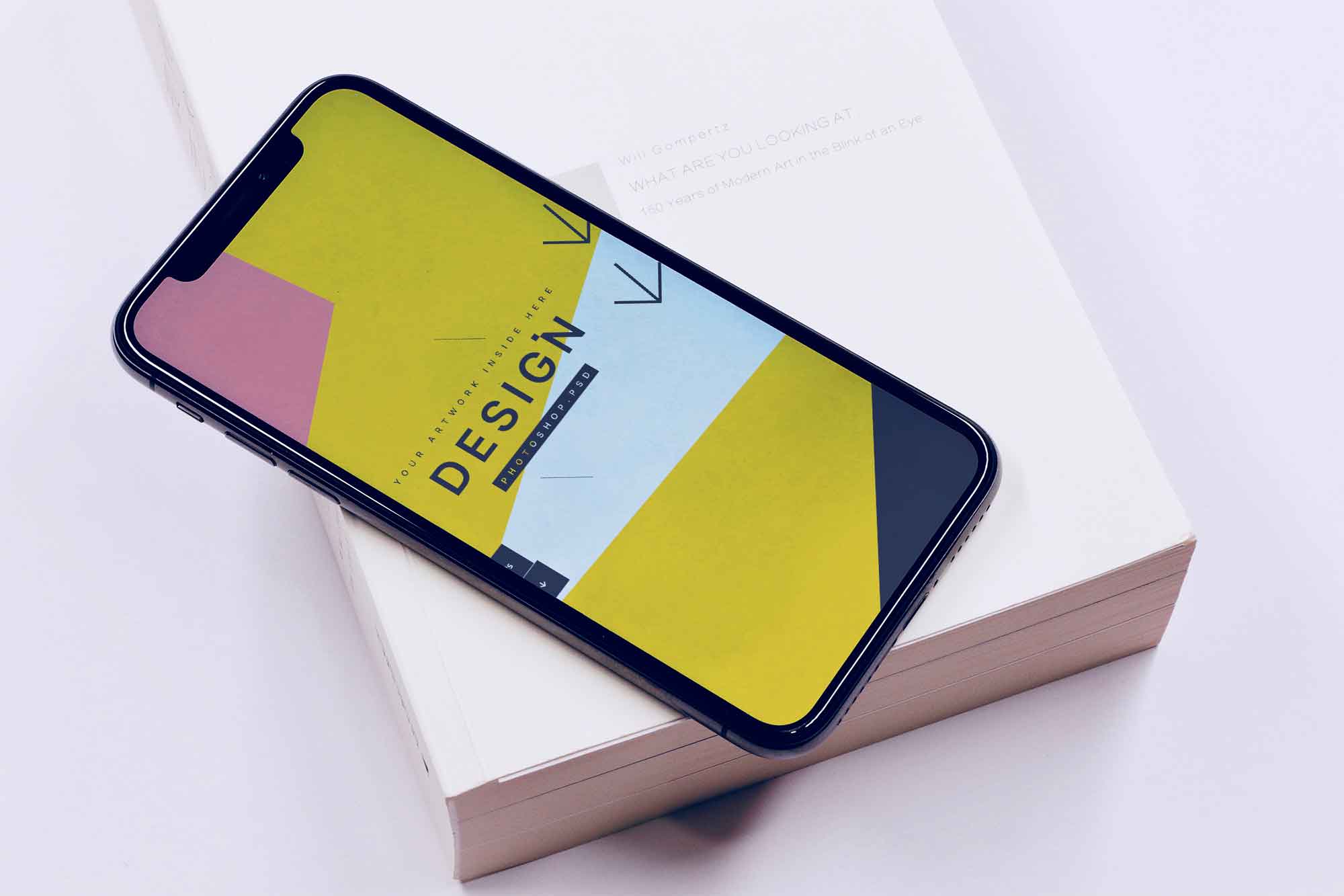 iPhone on Book Mockup