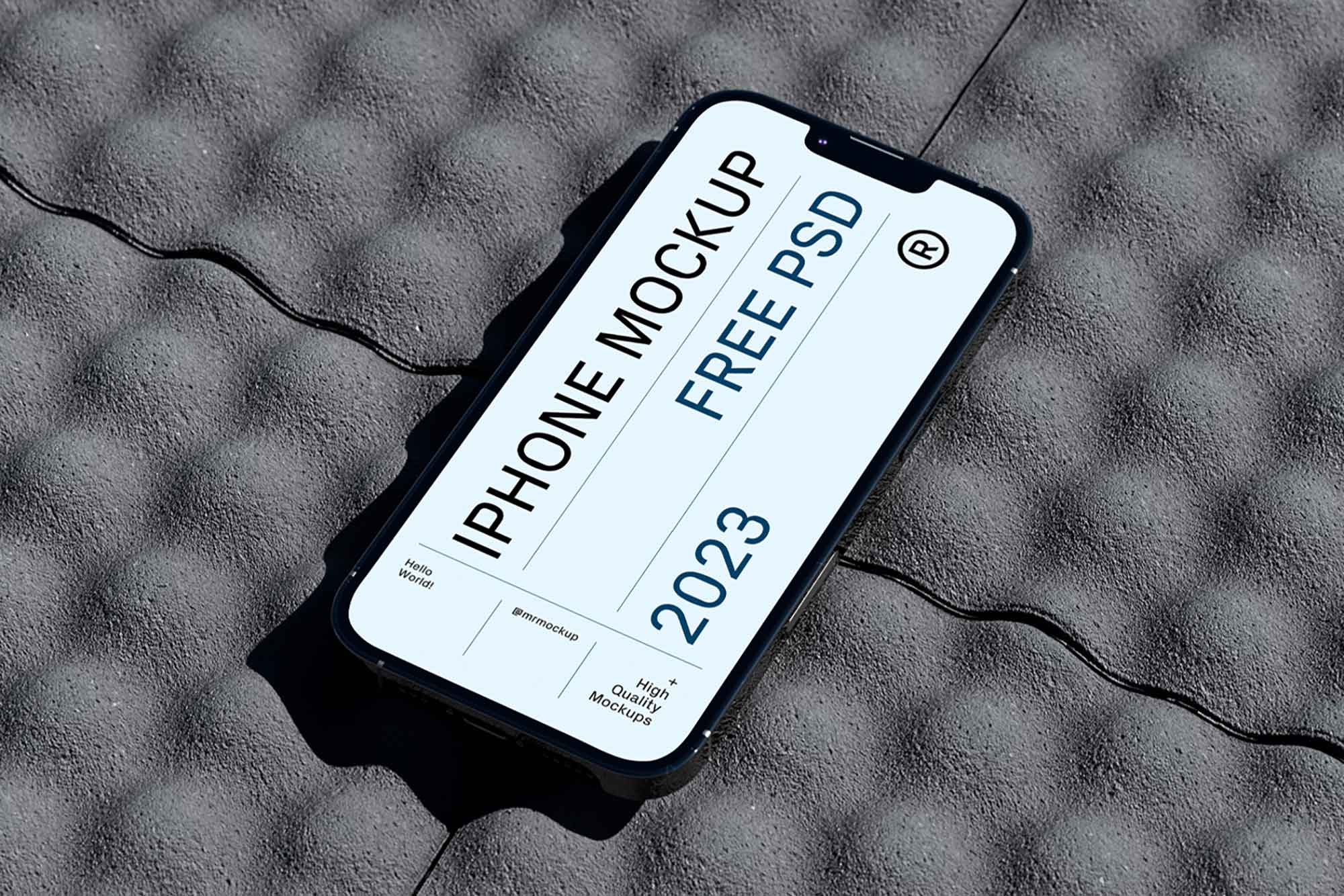 iPhone on Tile Mockup
