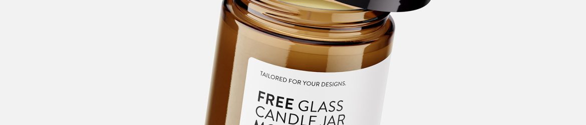 Isolated candle mockup