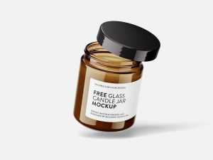 Isolated candle mockup