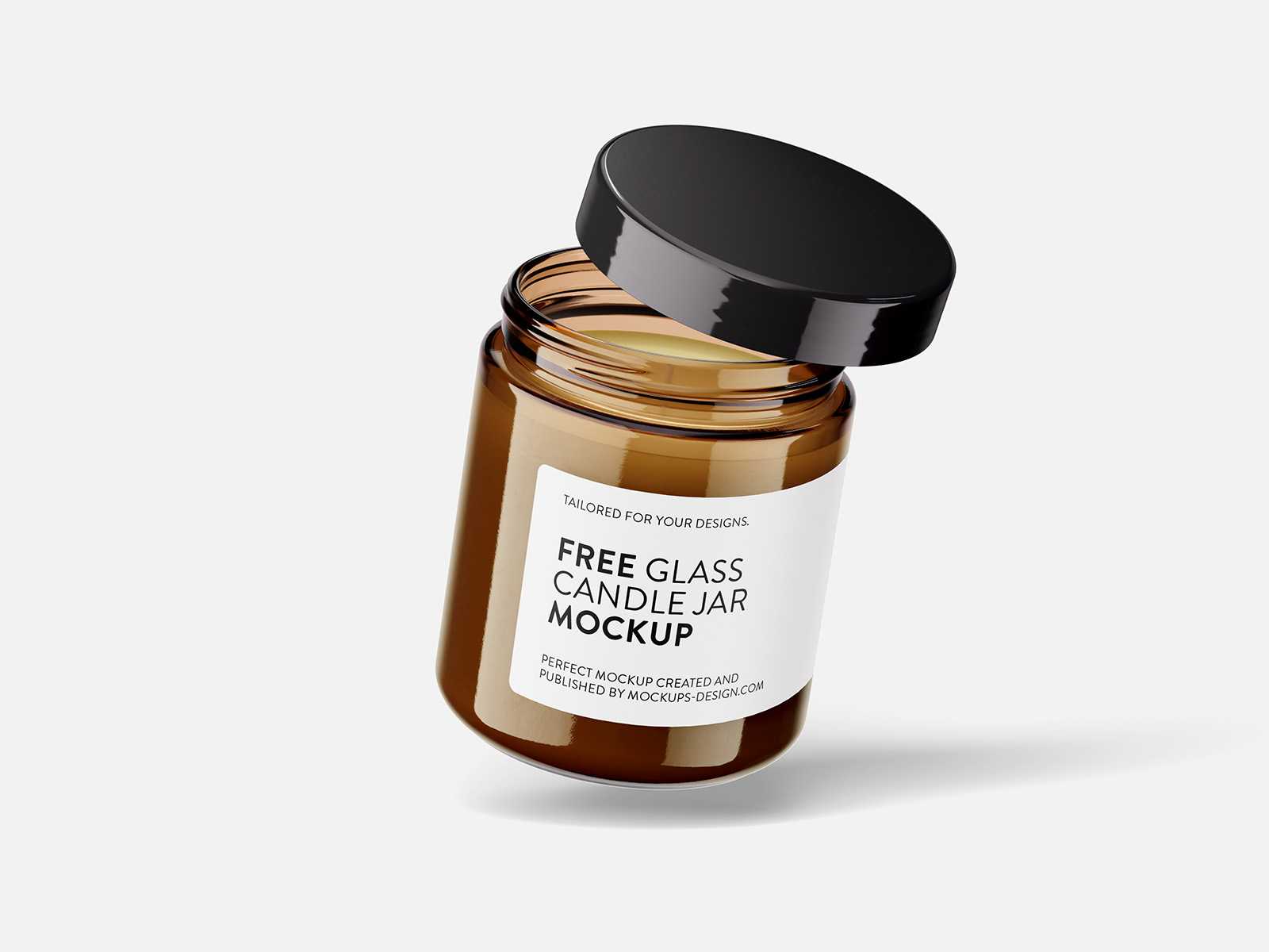 Isolated candle mockup