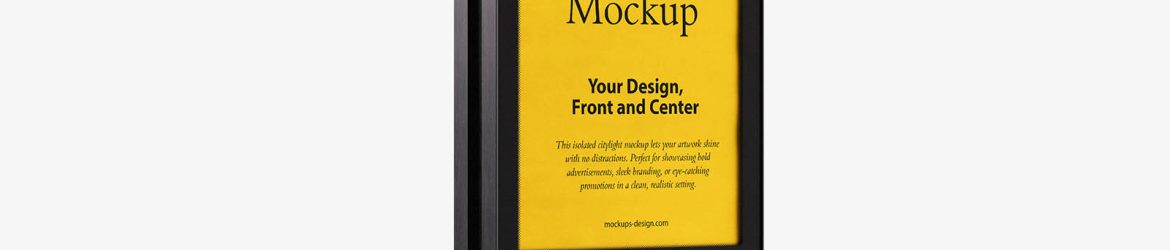 Isolated citylight poster mockup - Instant Download