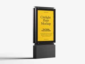 Isolated citylight poster mockup - Instant Download