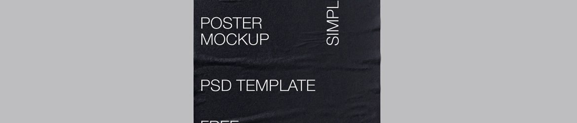 Isolated glued poster mockup - no. 2