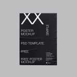 Isolated glued poster mockup - no. 2