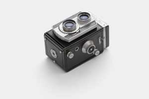 Isolated old camera photo