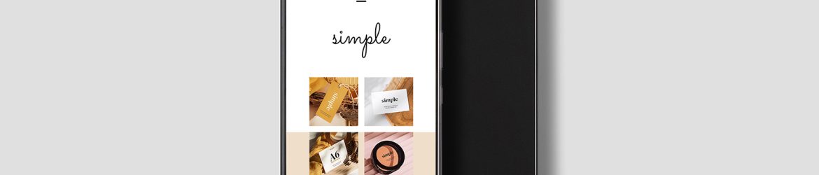 Isolated smartphone mockup