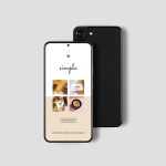 Isolated smartphone mockup