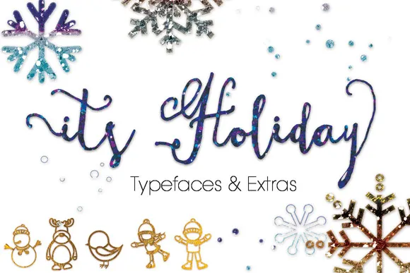 ItsHoliday Font,Fun Calligraphy Font