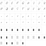 Mapa de caracteres da fonte Jacinth Font