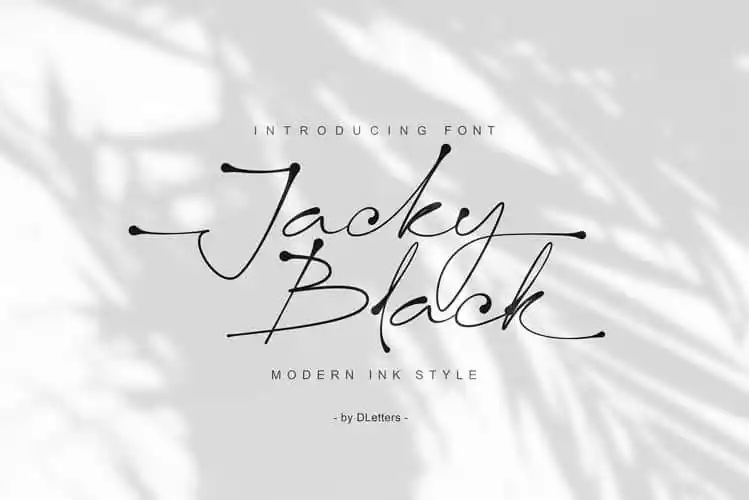 Jacky Black Handwritten Font