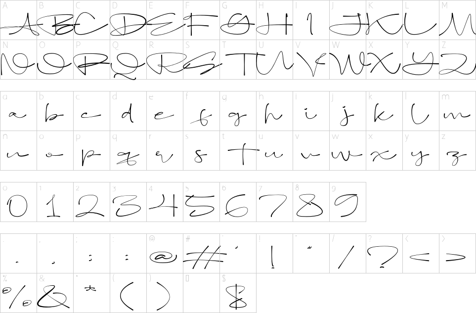 Mapa de caracteres da fonte Jadamath Font - 1001 Free Fonts