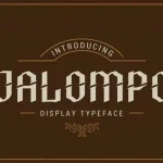 Jalompo Display Font