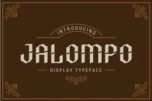 Jalompo Display Font