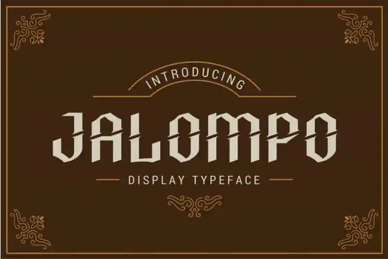 Jalompo Display Font