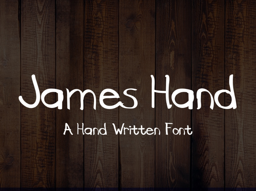 James Hand Font