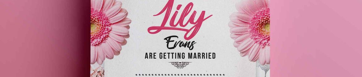 James & Lily Wedding Invitation Card Template (PSD)