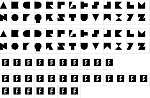 Mapa de caracteres da fonte Jamstone Font | 1001 Free Fonts